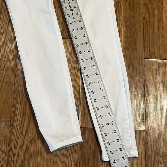 Zara High Waist Skinny Jeans White 4 Baddie Going Out Casual Chic - Picture 8 of 9